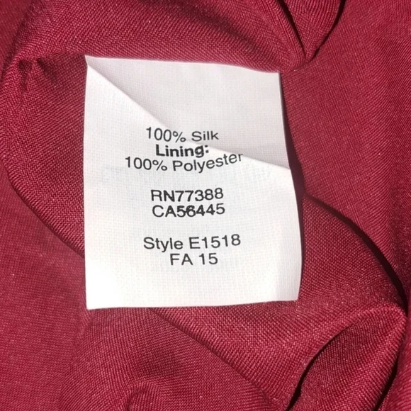 Madewell | Red Pink Ruched V-neck Short Sleeve Silk Dress Size 2 B26#10 - Picture 5 of 8